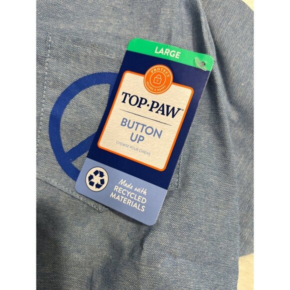 Top Paw peace sign shirt and hat dog size large - Picture 5 of 6